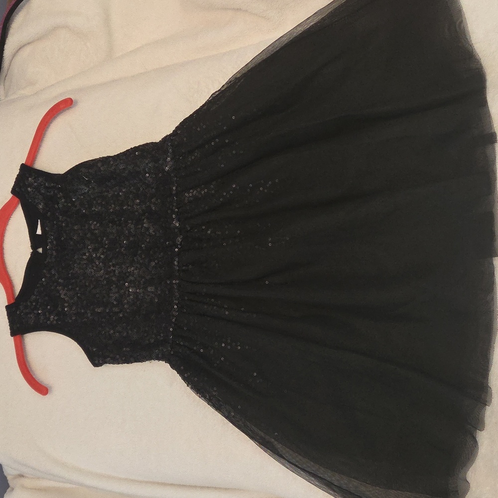 GAP Kids M Black Sequined Dress